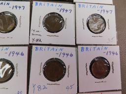 British Farthing coins