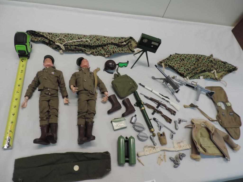 1964 GI Joe dolls with accessories.