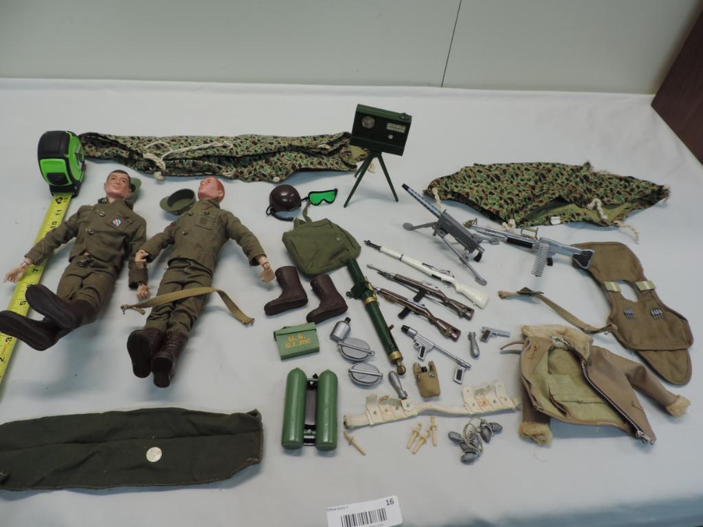 1964 GI Joe dolls with accessories.