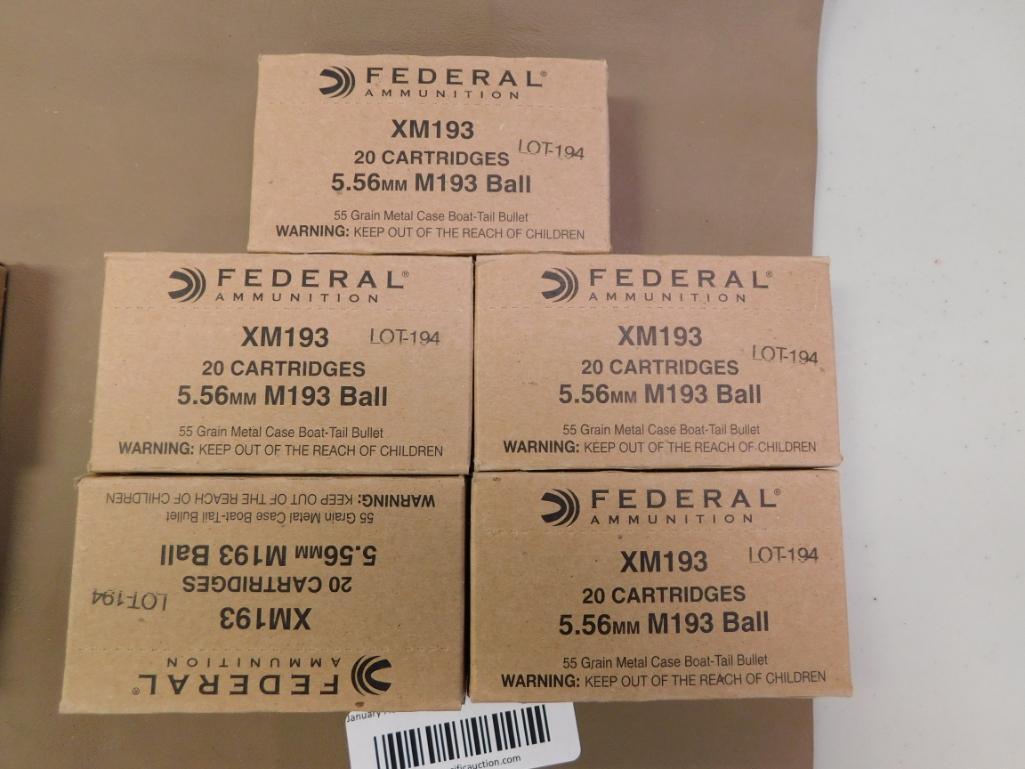 Federal 5.56 XM193 ball ammunition