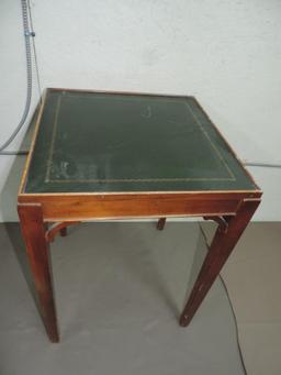 18x18x26" leather top side table.