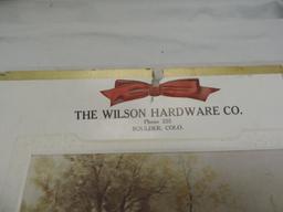 1919 'The Wilson Hardware Co' Boulder Calendar