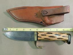 Gary Harders SD knives custom blacksmith forged Damascus knife