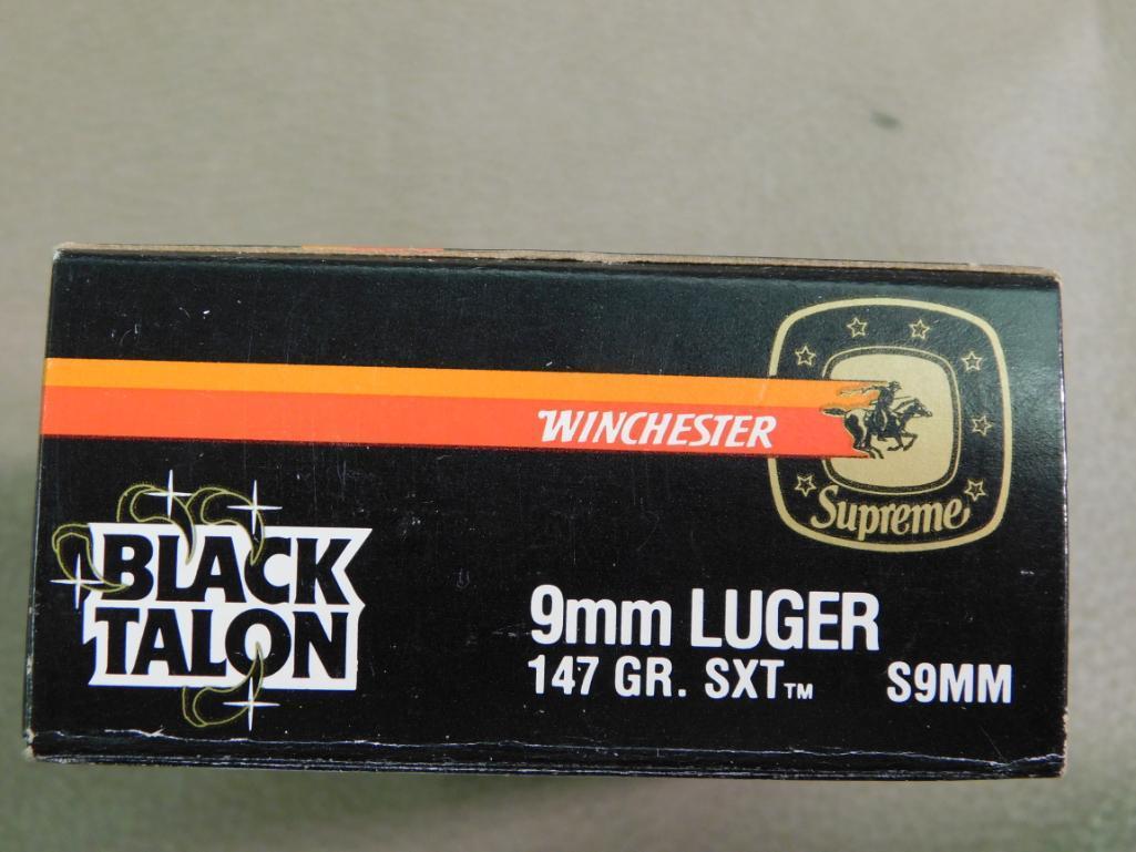 Winchester Black Talon 9mm ammunition