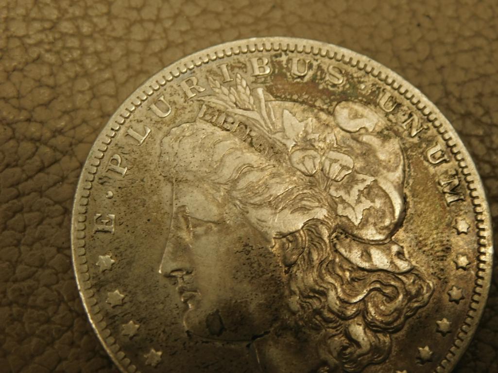 Two Morgan Silver dollar coins