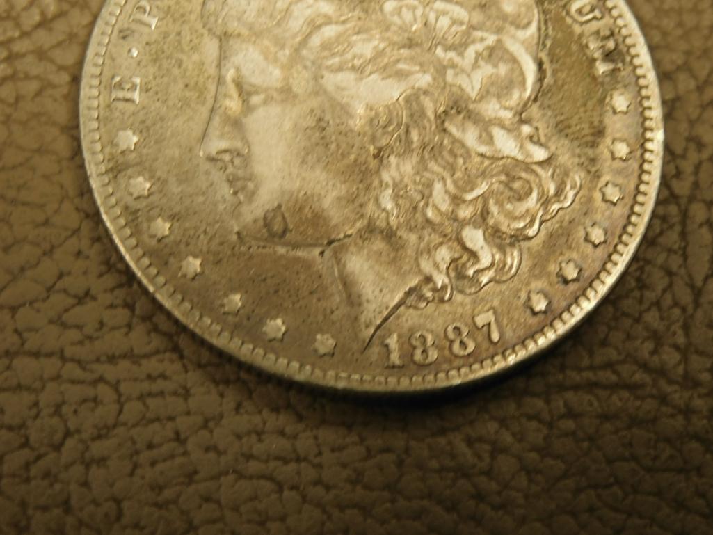 Two Morgan Silver dollar coins