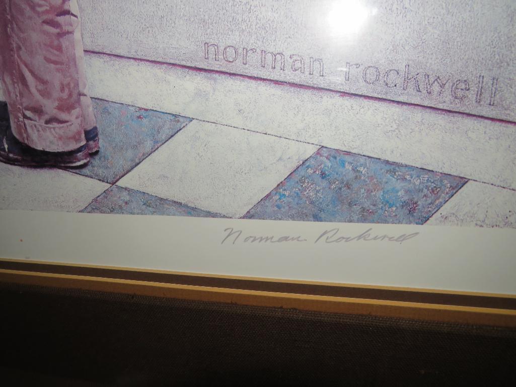 Potential Artist Signed Norman Rockwell Print