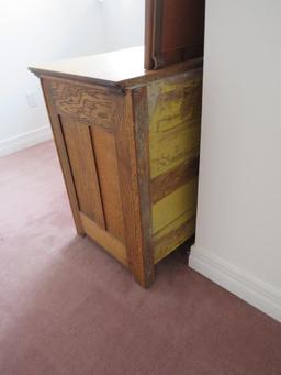 Antique Buffet and Mirror