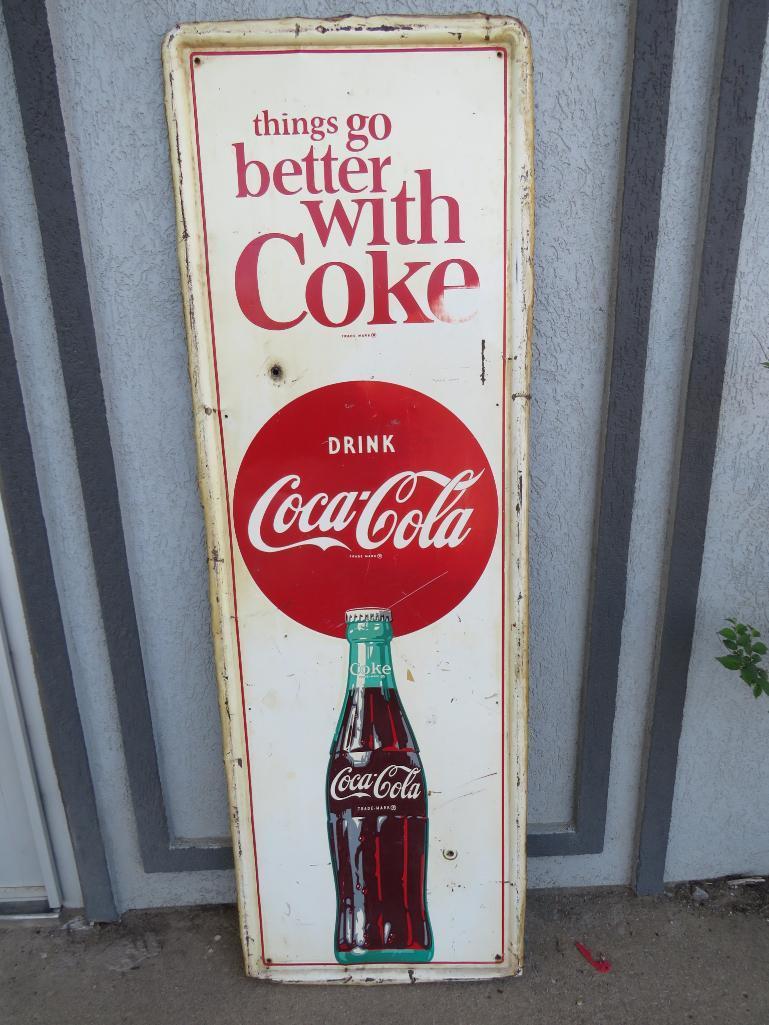 Large Coca Cola Metal Sign