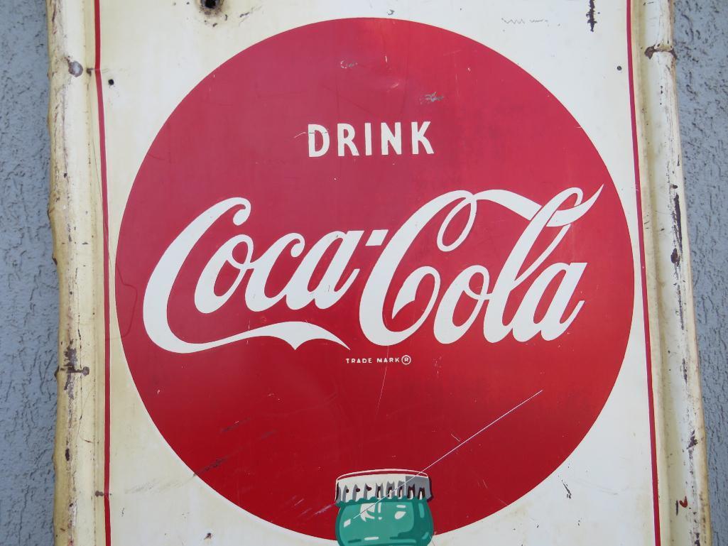 Large Coca Cola Metal Sign