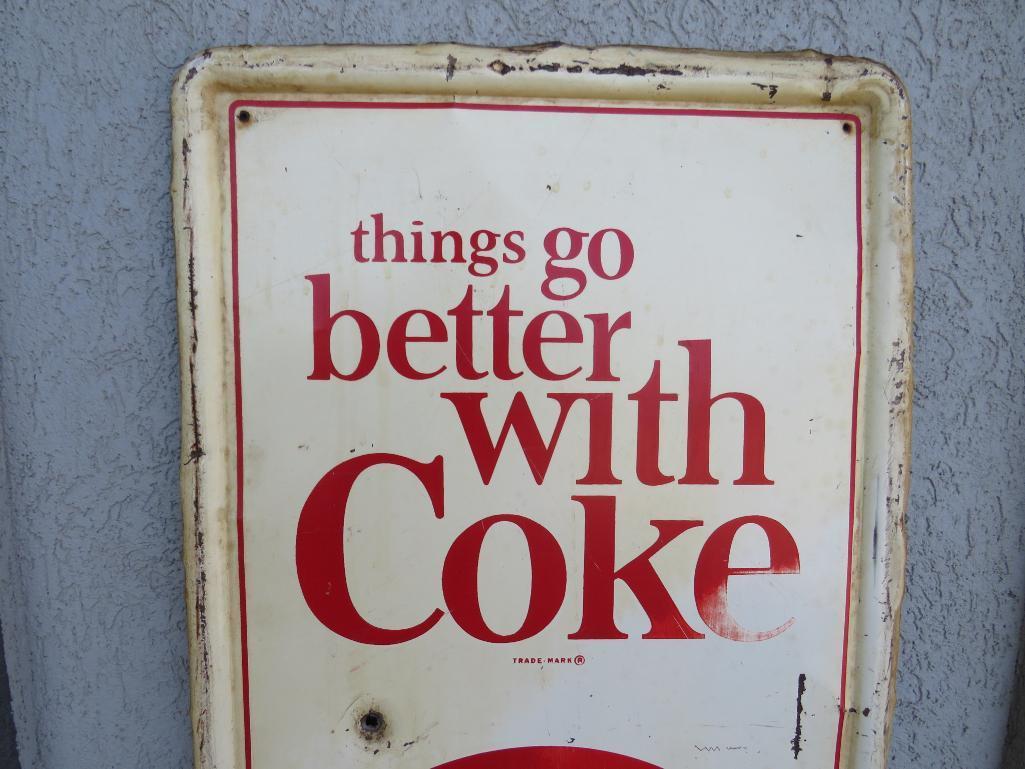 Large Coca Cola Metal Sign