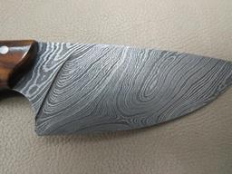 Custom Gary Harder's SD Knifework's Damascus Drop Point Hunting Knife