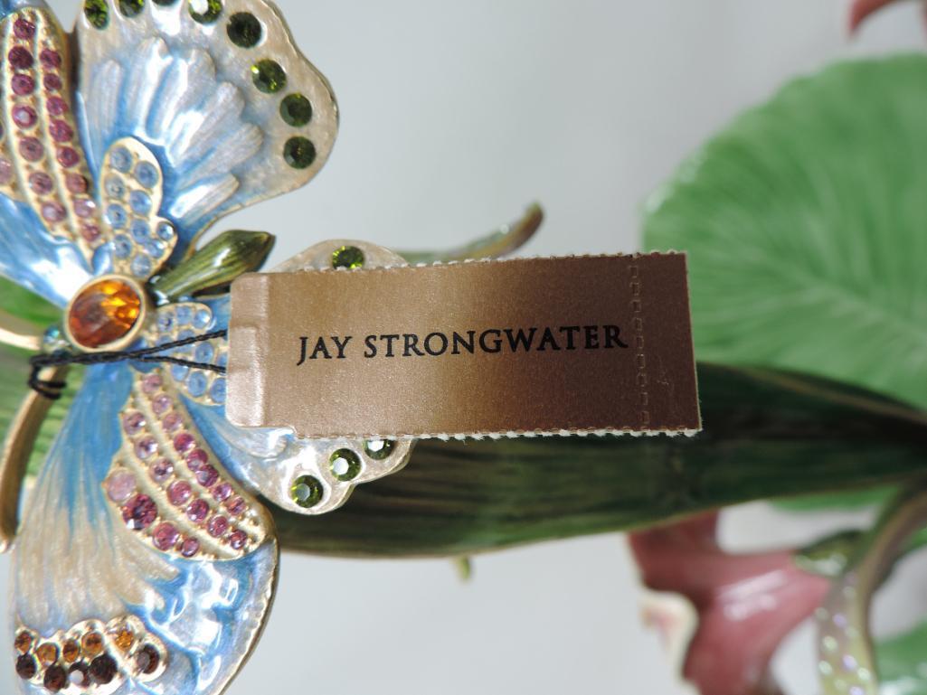 Jay Strongwater Triple Lily Pad Leaf Server