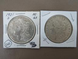 1921 Morgan Dollar Coins