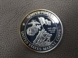 USMC Semper Fidelis One Ounce Silver Round