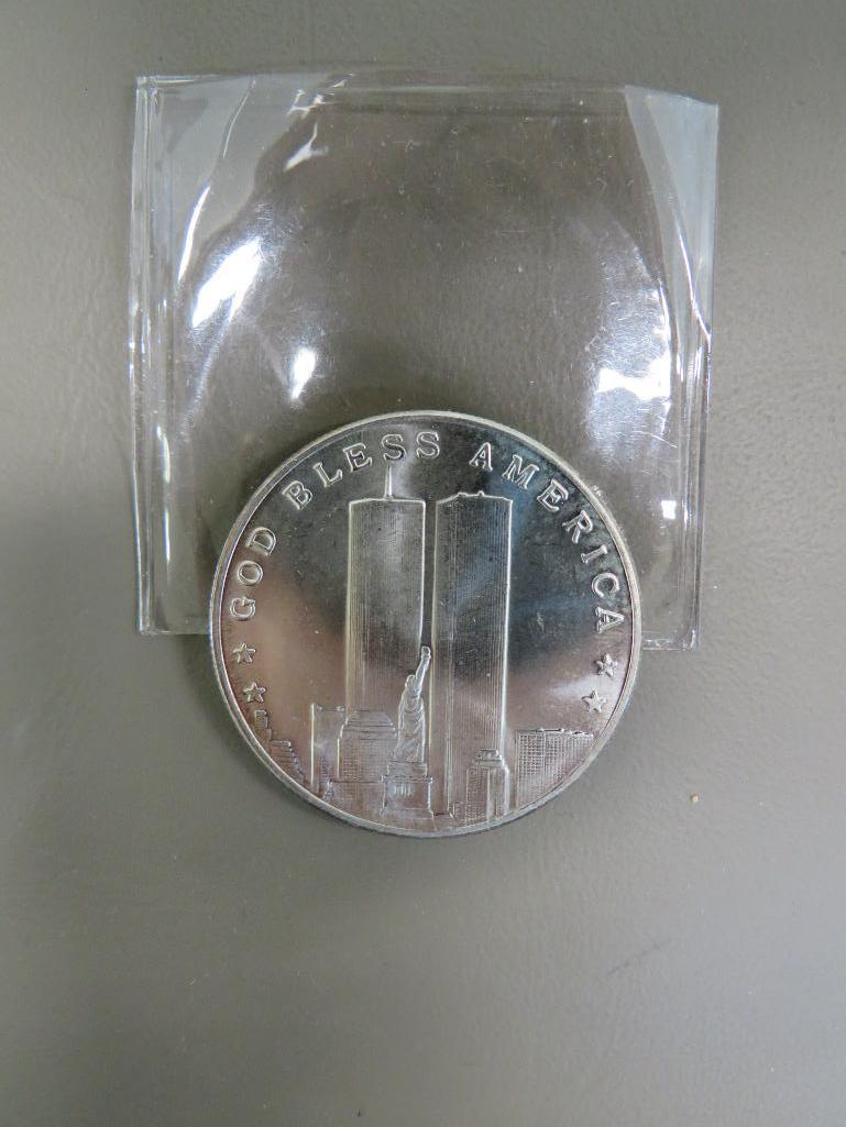 Twin Towers .999 Silver Coin
