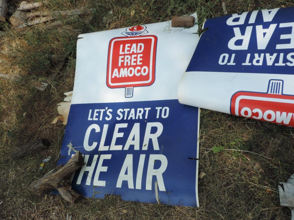 Plastic Lead Free Amoco Roll Up Signs