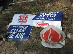 Plastic Lead Free Amoco Roll Up Signs