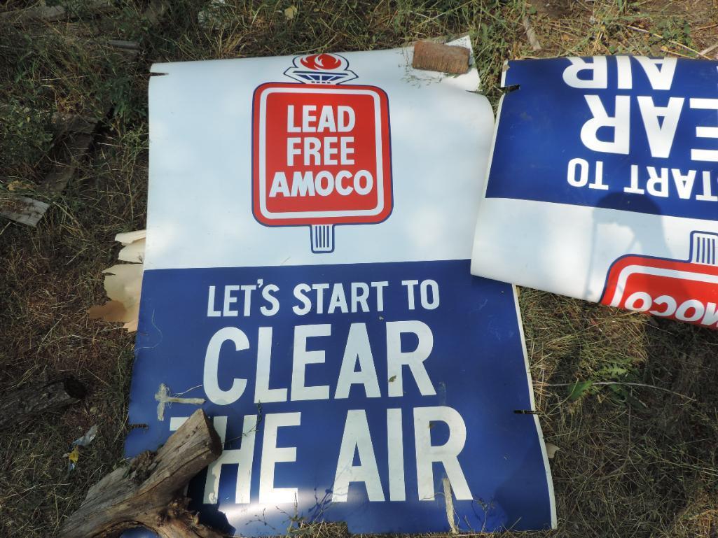 Plastic Lead Free Amoco Roll Up Signs