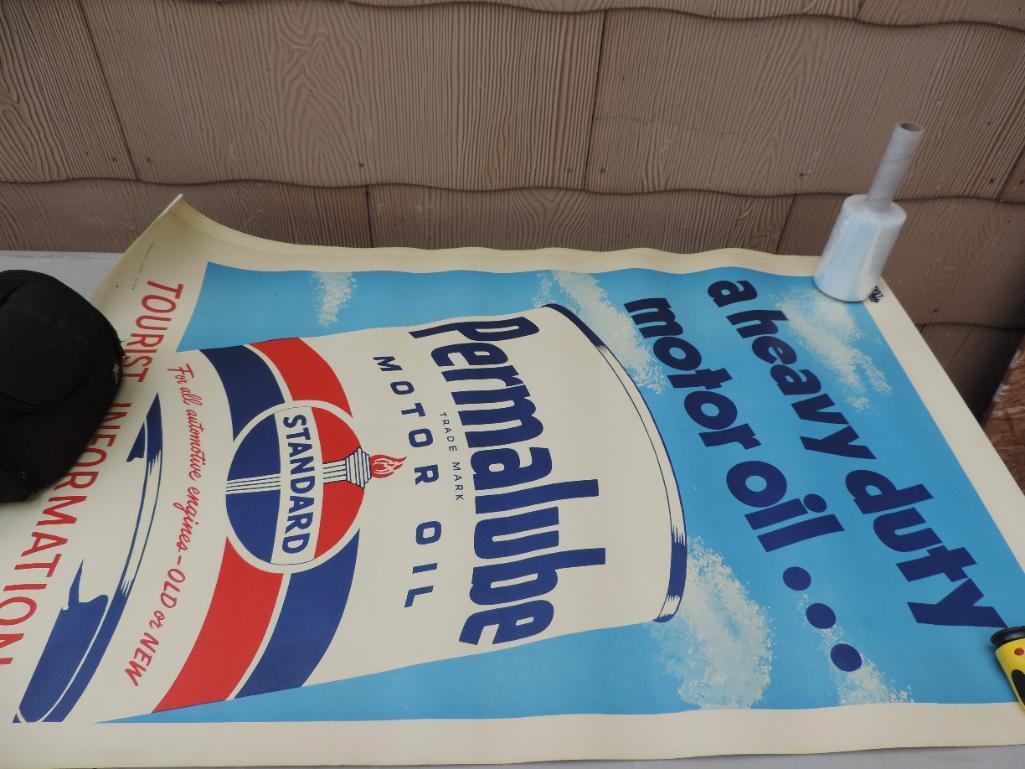 Two 1951 Standard Oil Permalube Posters