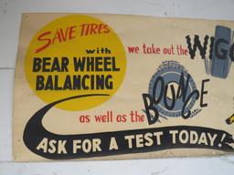 Paper Bear Tire Balancing Sign