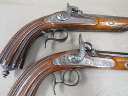 Fine Pair of Matched Belgian Dueling Pistols