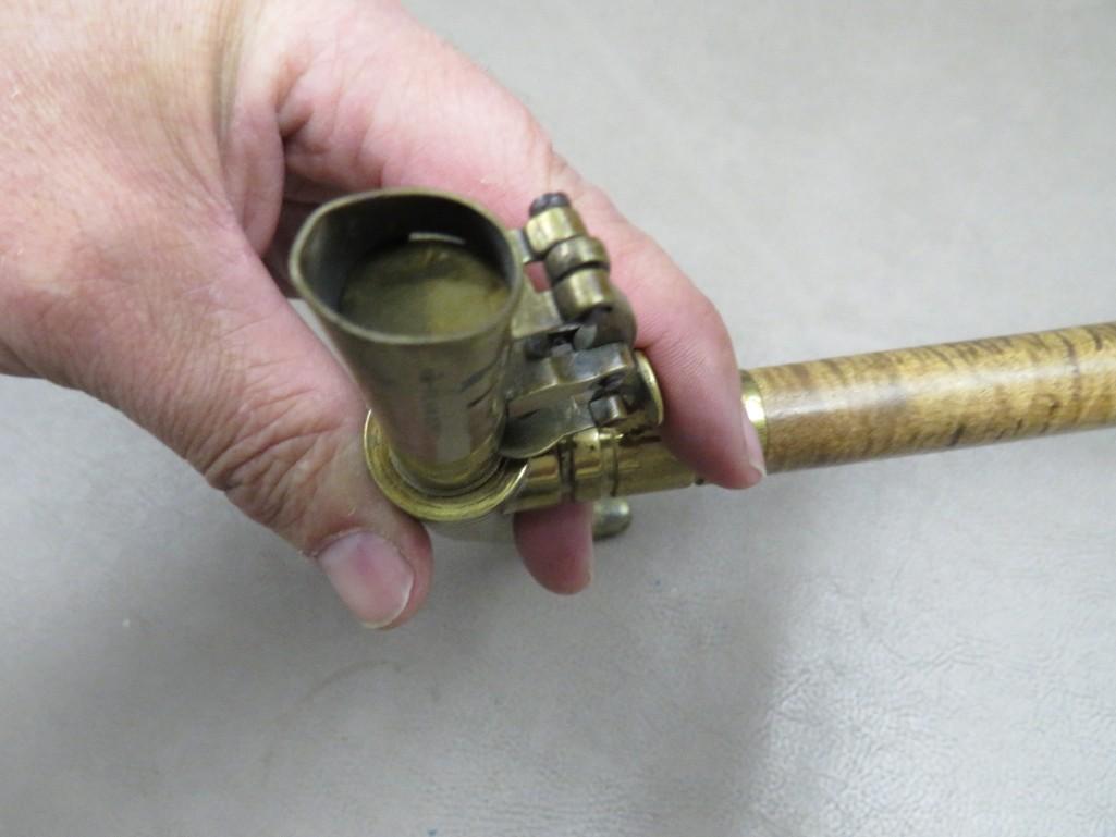 Amazing American Flask and Cap Co Powder Measure Cane