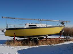 1980 Clark San Jauan 23' Sailboat with Trailer