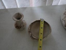 Three Pieces of Horsehair Pottery