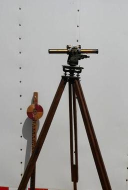 Antique Brass Transit with Tripod