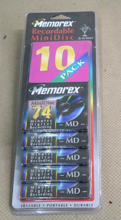 Memorex 10 Pack 74 Minute Mini Discs