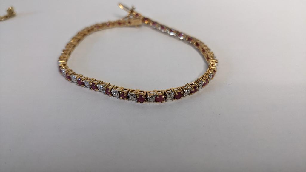 14Kt Yellow Gold and Gemstone Bracelets