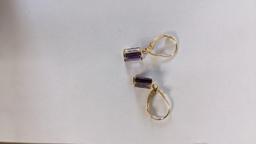 14K Yellow Gold and Amethyst Set