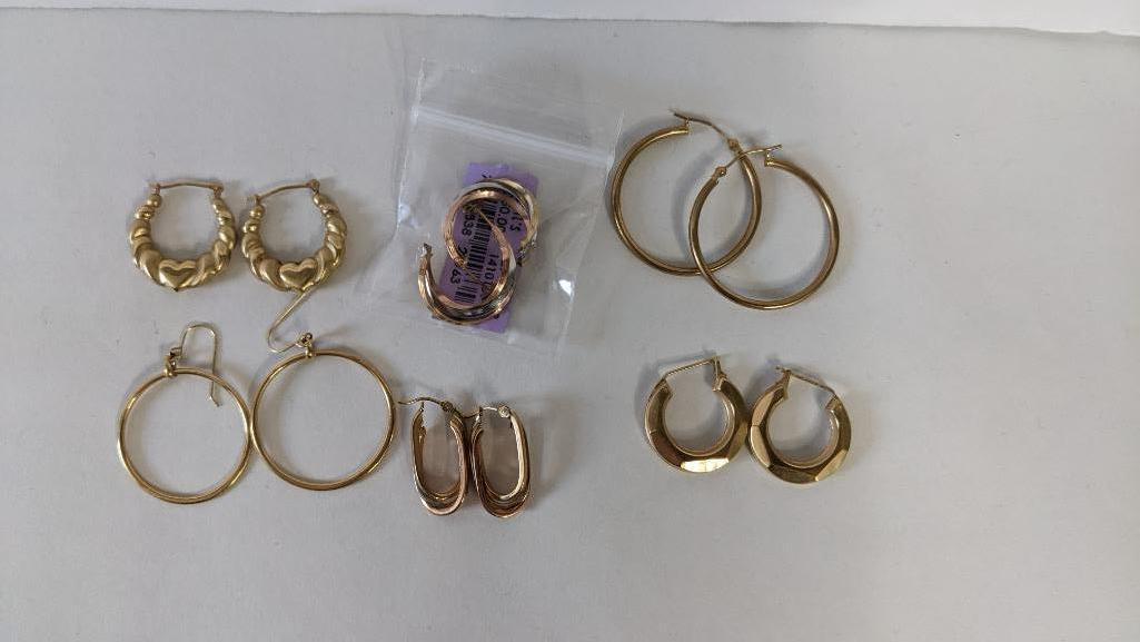 14K Yellow Gold Hoop Earring Assortment