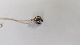 14K Yellow Gold and Tanzanite Set