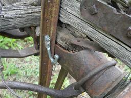 Yard Art Antique Wagon running gear