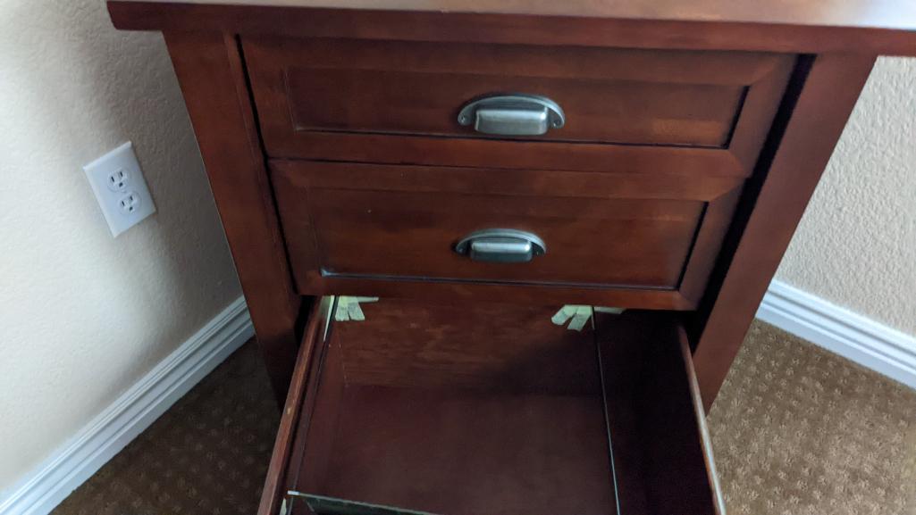 Small Desk and Filing Cabinet