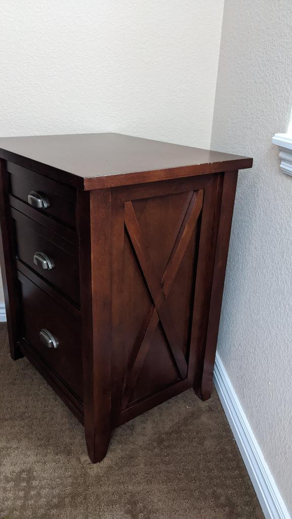 Small Desk and Filing Cabinet