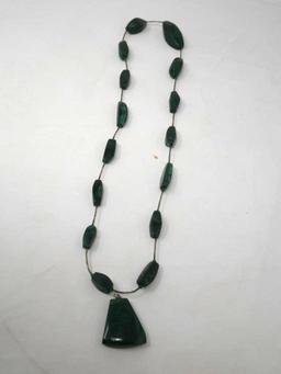 Gorgeous Malachite Necklace & Charm