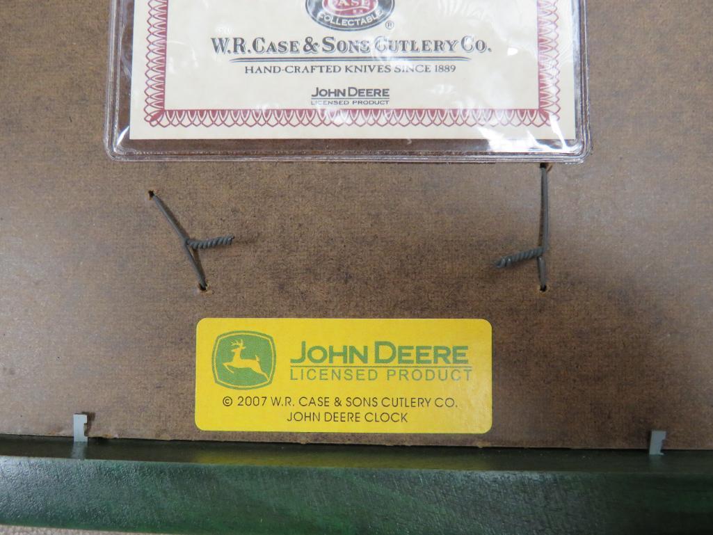 Case John Deere Clock and Knife Set