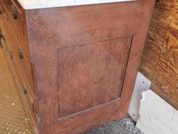 Victorian walnut Marble Top Dresser