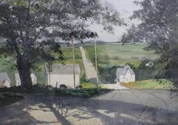 Hageman Watercolor Noontime Farm Yard