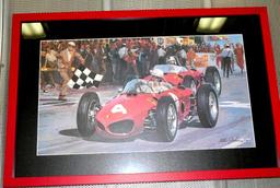 Framed Ferrari Racing Print by Lima