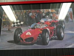 Framed Ferrari Racing Print by Lima