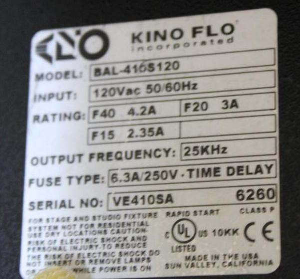 Kino Flo Professional Lighting System