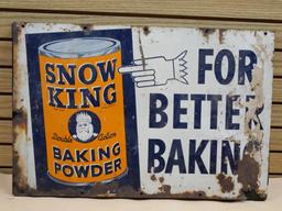 Snow King Baking Powder Metal Sign