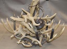 Six-Bulb Resin Antler Chandelier