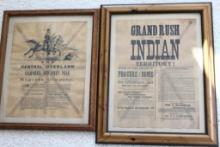 Two Framed Old West Posters