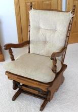 Excellent Hardwood Glider with Cushion