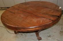 Round Coffee Table with 2.5" thick Wooden Top